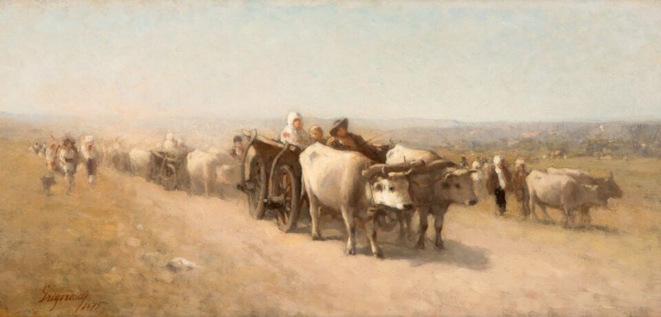 Nicolae Grigorescu - Întoarcerea de la bâlci - Sursa https://www.artmark.ro/