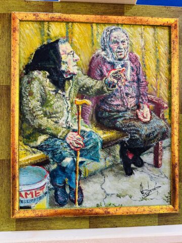 Darius Adrian Ursulean, tânăr artist autodidact, la primul său vernisaj