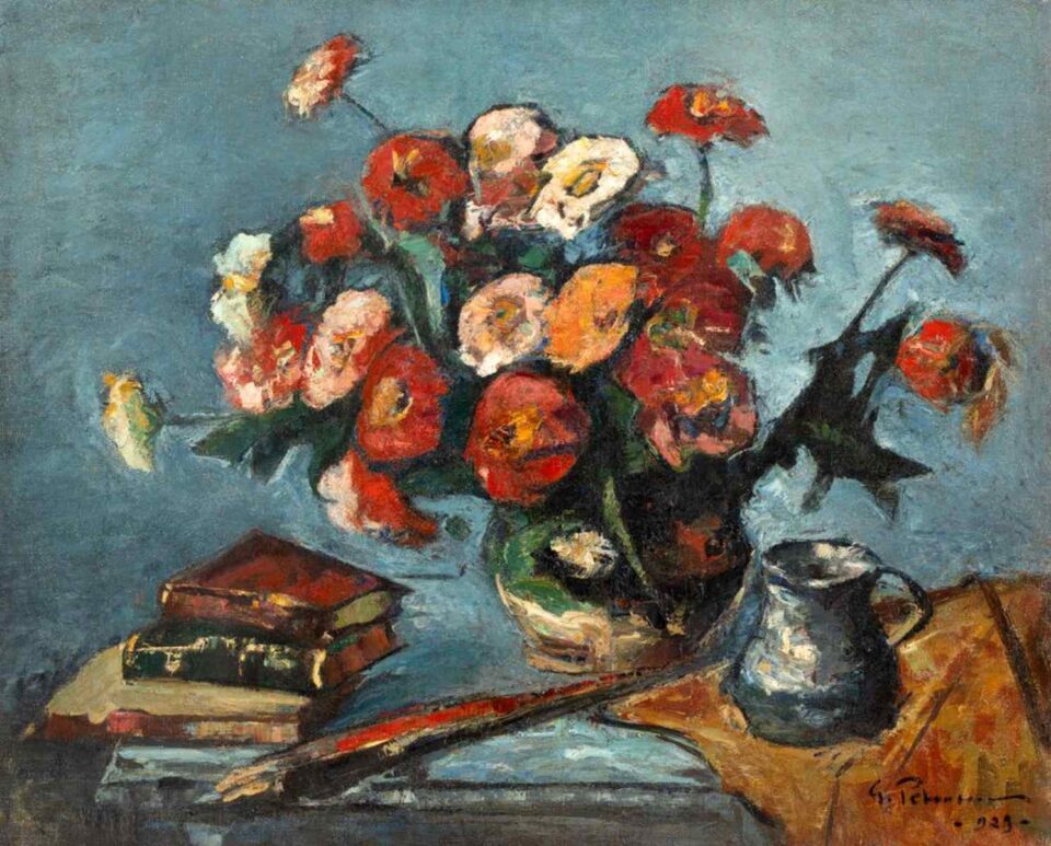 Gheorghe Petrașcu – Tufănele, evantai și cărți Sursa https://www.artmark.ro/