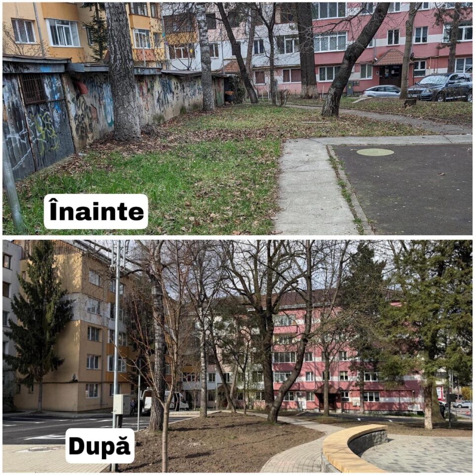 Amenajarea scuarului de lângă fostul restaurant Național din municipiul Suceava a fost finalizată