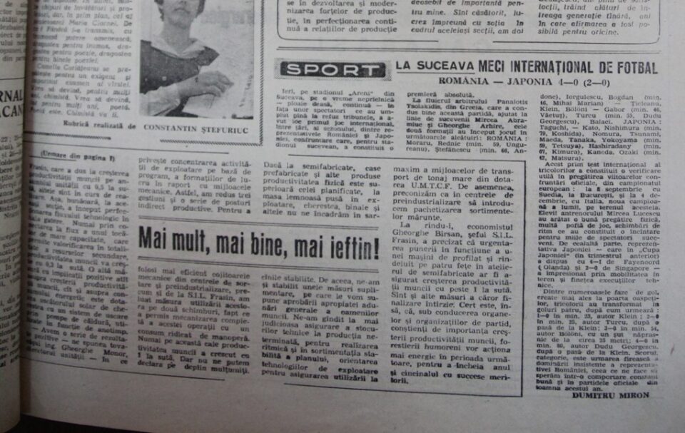 Presa vremii a aruncat într-un subsol meciul România - Japonia