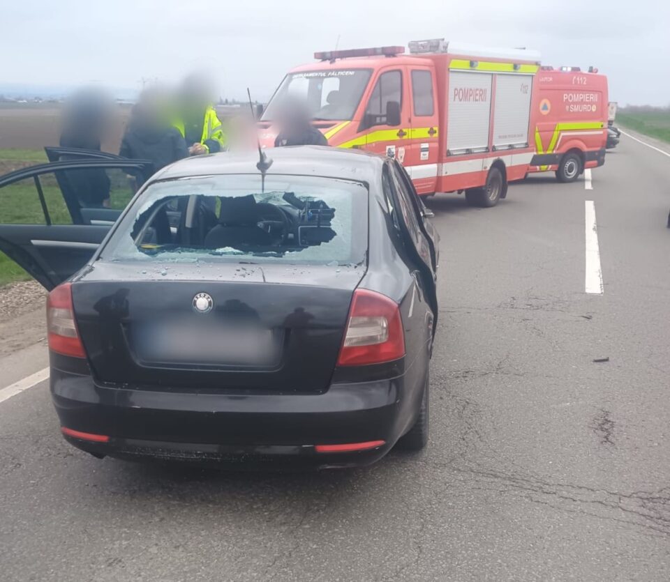 Un căruțaș băut a intrat fără să se asigure pe drumul european 85 și a văzut moartea cu ochii