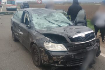 Un căruțaș băut a intrat fără să se asigure pe drumul european 85 și a văzut moartea cu ochii