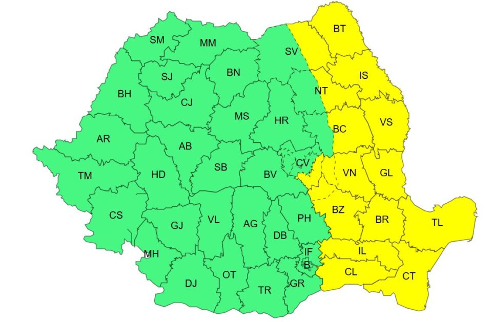 Vreme capricioasă și cod galben de vânt, anunțate de meteorologi