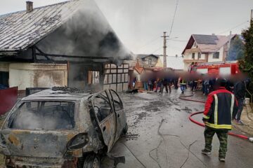 Incendiu devastator la o casă din Cajvana