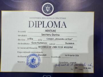 Șase distincții, dintre care trei premii I, la Olimpiada de Limba rusă modernă