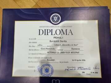 Șase distincții, dintre care trei premii I, la Olimpiada de Limba rusă modernă