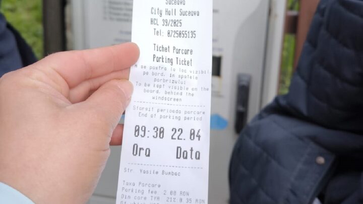 Tichet de plată pentru parcare