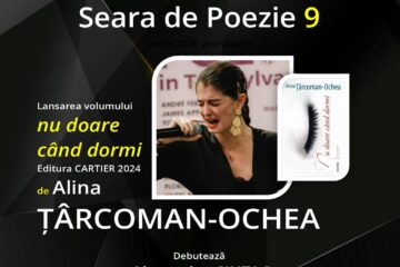 Poeta Alina Țârcoman-Ochea, invitată, sâmbătă, la Seara de Poezie 9