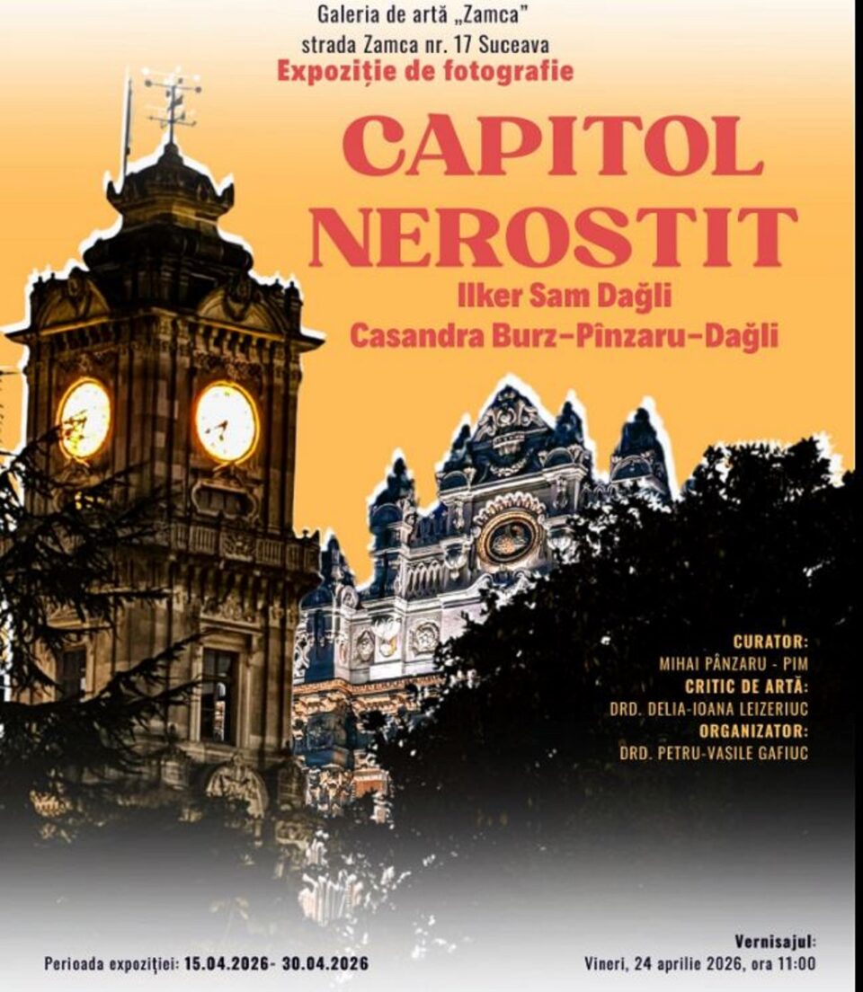 Expoziția „Capitol nerostit”, vineri, la Galeria Zamca, o incursiune în arhitecturi încărcate de istorie și atmosferă