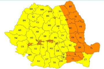 Vântul nu ne slăbește deloc. Cod galben și Cod portocaliu pentru ziua de duminică