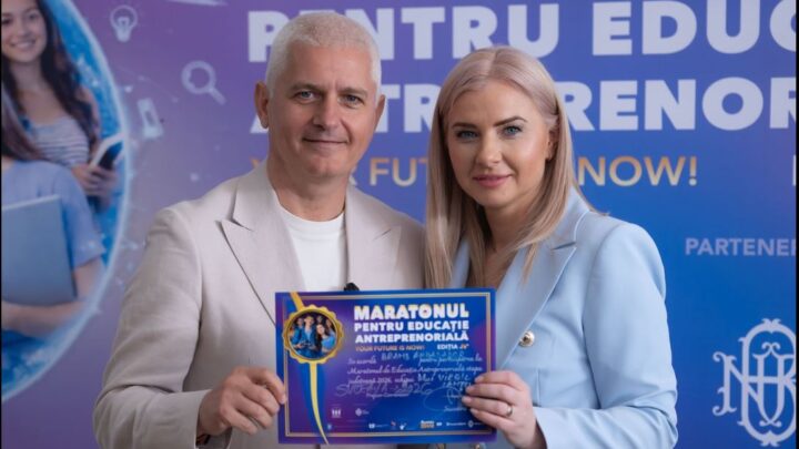 Virgil Ianțu, Ambasador al Maratonului pentru Educație Antreprenorială, cu președinta CONAF sucursala Suceava - Iulia Mândruță