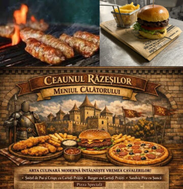 ”Meniu muncitoresc”, cu mici și cârnăciori la grătar, la ”Ceaunul Răzeșilor”