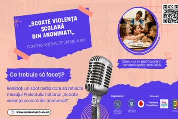 ”Scoate violența școlară din anonimat”, concurs pentru elevii din ciclul gimnazial