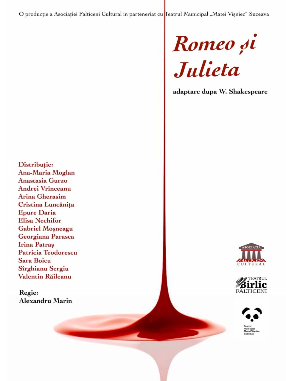 Spectacolul „Romeo și Julieta”, pe scena Teatrului „Matei Vișniec” Suceava