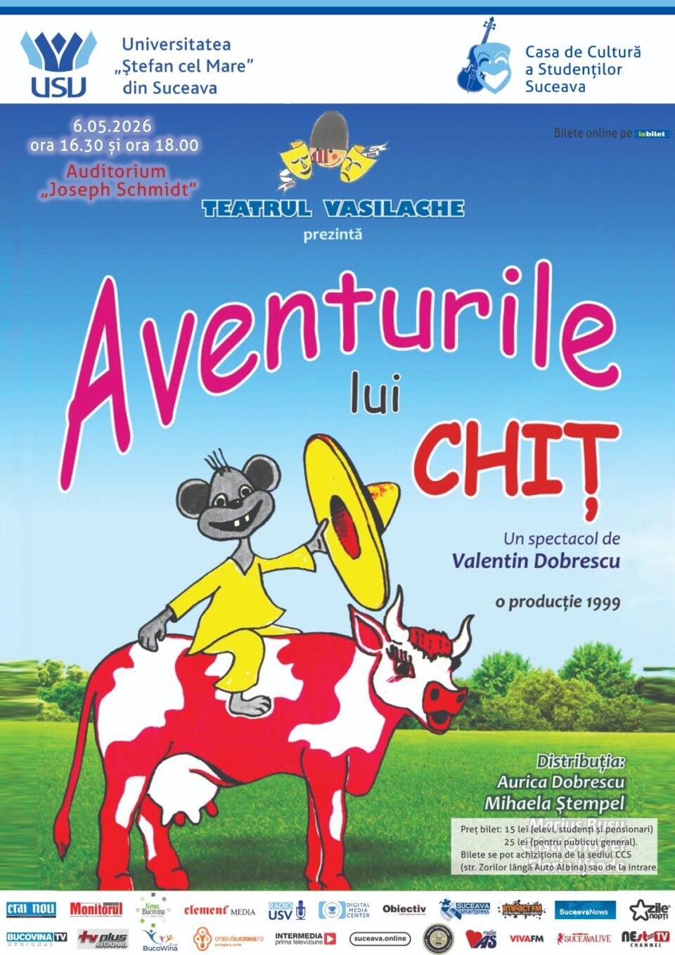Spectacol de teatru pentru copii „Aventurile lui Chiț”, la universitate