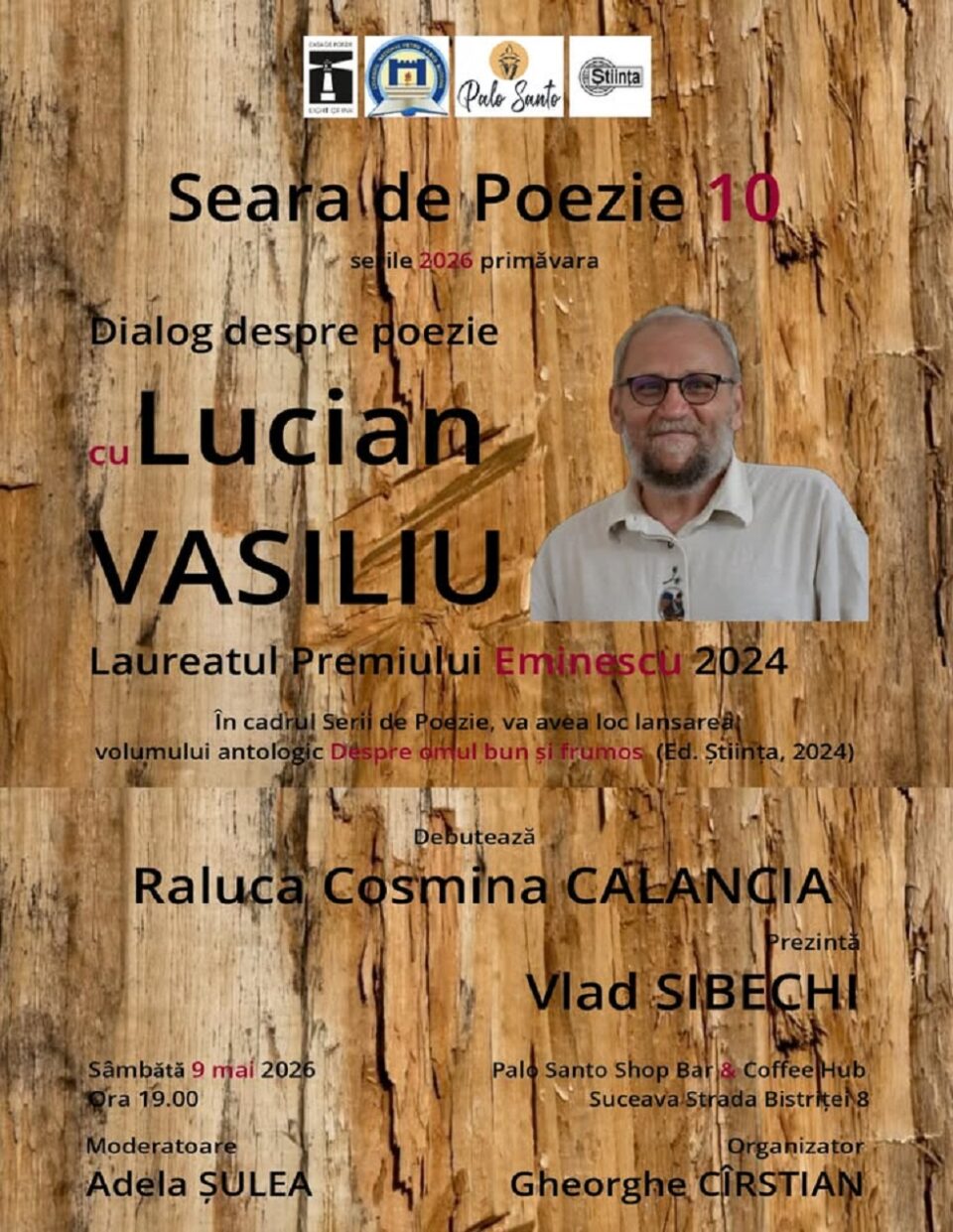 Dialog despre poezie cu Lucian Vasiliu, la Seara de Poezie – 10, la Palo Santo
