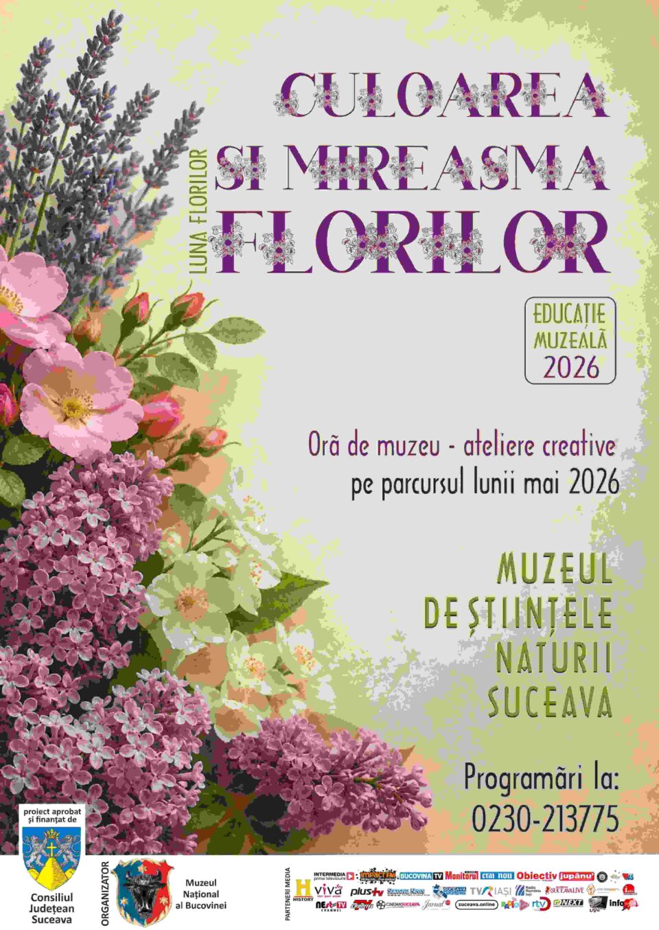 „Culoarea și mireasma florilor”, activitate educațională dedicată naturii în luna mai, la Muzeul de Științele Naturii