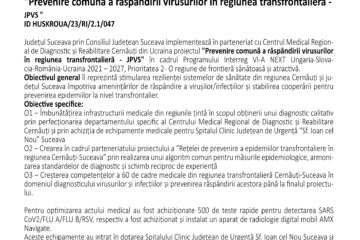 Prevenire comună a răspândirii virusurilor în regiunea transfrontalieră –