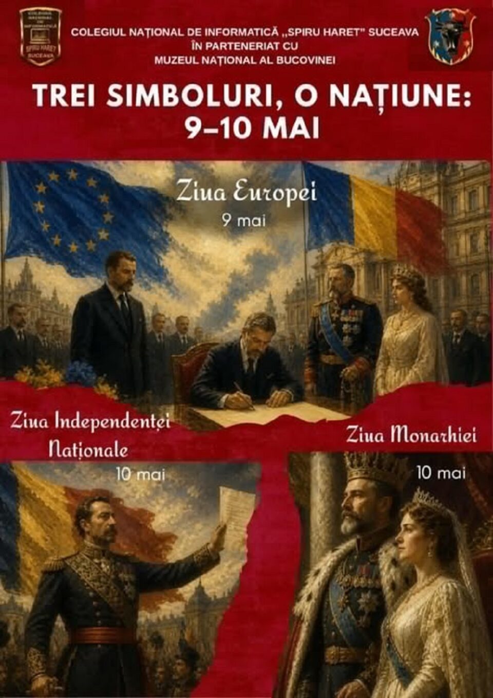 „Trei simboluri, o națiune: 9–10 Mai”, conferință, vineri, la Muzeul de Istorie Suceava