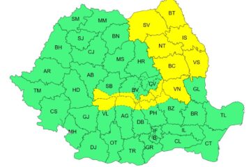 Ploi abundente și instabilitate atmosferică, vineri și sâmbătă