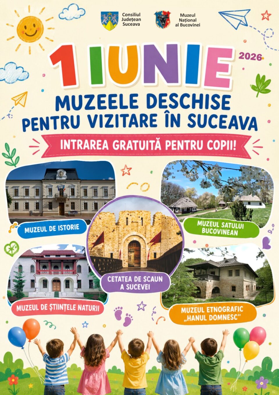 Gratuit pentru copii, de 1 iunie, la muzeele sucevene
