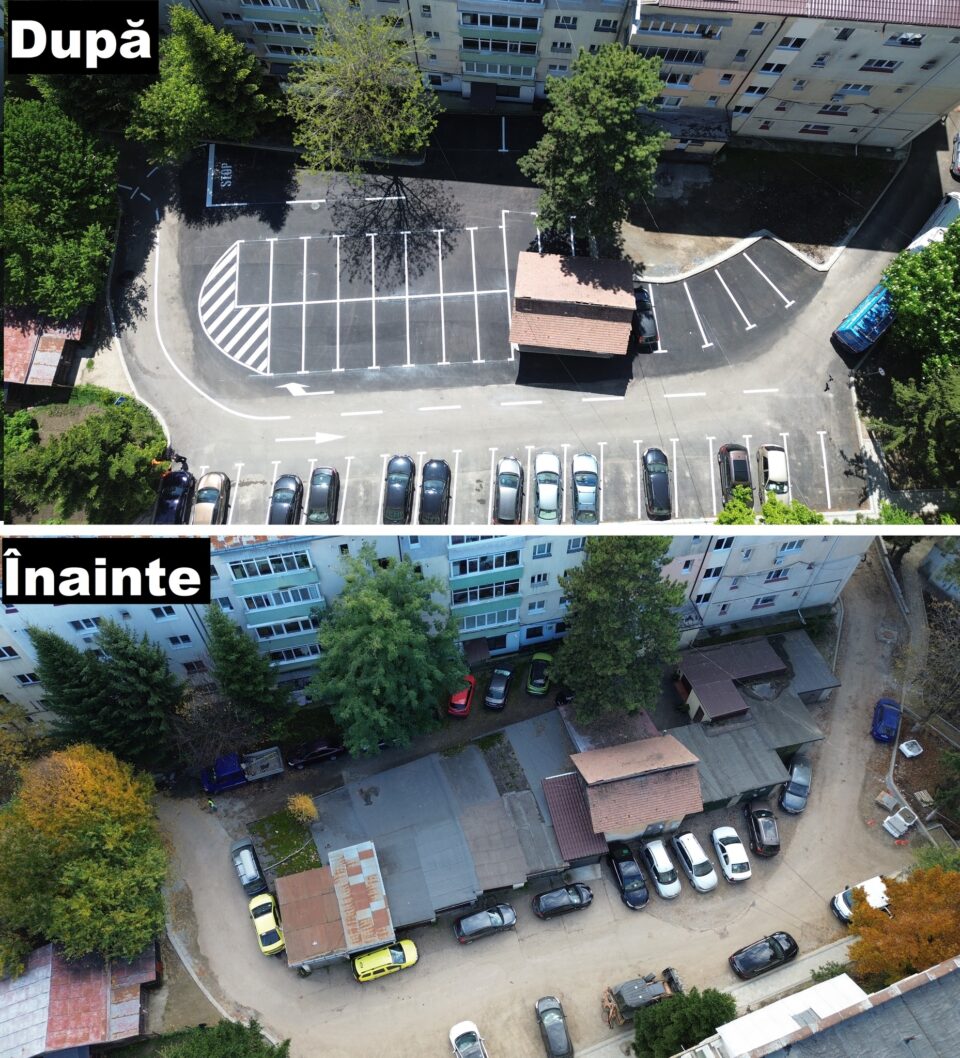 Locuri de parcare amenajate în locul a 22 de garaje, pe strada Oituz