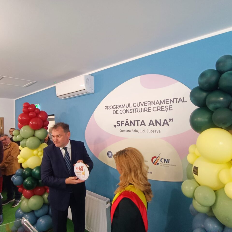 Prima creșă din mediul rural a fost inaugurată la Baia în prezența ministrului Cseke Attila și a președintelui CJ Suceava, Gheorghe Șoldan
