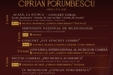 Festivalul Internațional „Ciprian Porumbescu” Suceava: 7 zile și 9 evenimente incluse în program