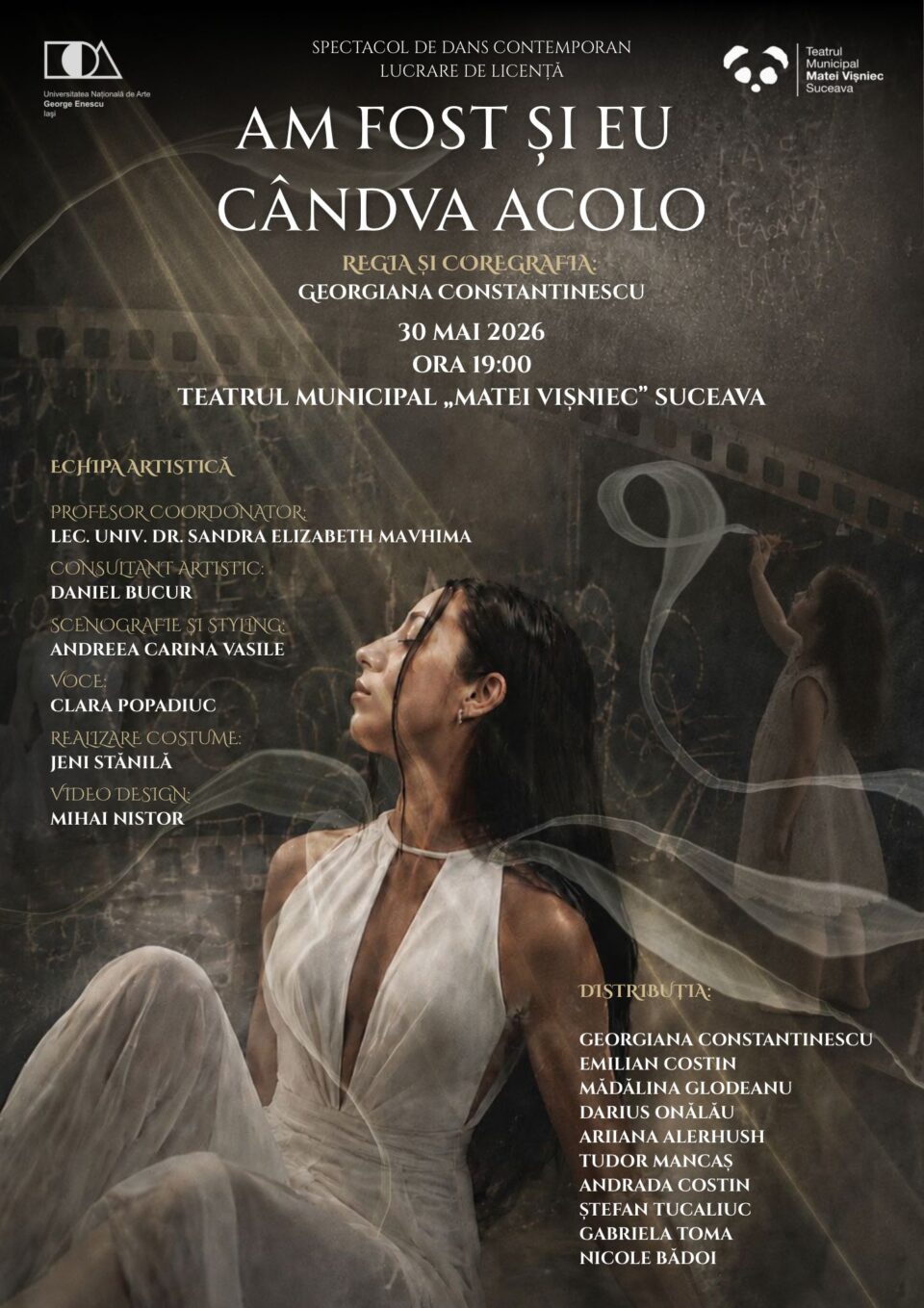 „Am fost și eu cândva acolo”, spectacol de dans contemporan semnat de Georgiana Constantinescu, la Teatrul „Matei Vișniec”