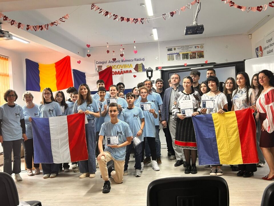 Conexiuni culturale între Rădăuți și Mortagne-sur-Sèvre: „Ouvertures sur le monde”, la Colegiul „Andronic Motrescu”