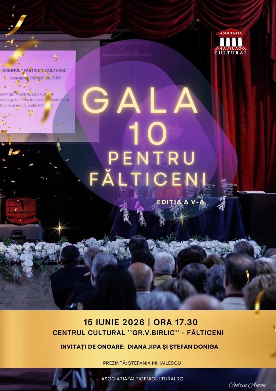 Până pe 5 iunie se  pot face nominalizările pentru cea de-a V-a ediție a Galei „10 pentru Fălticeni”