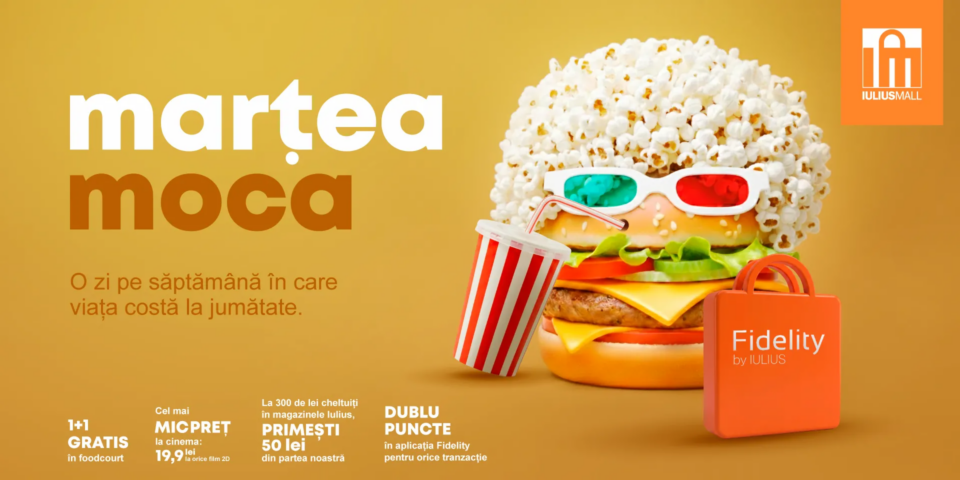 Marțea Moca – oferte în food court și recompense la cumpărături, la Iulius Mall