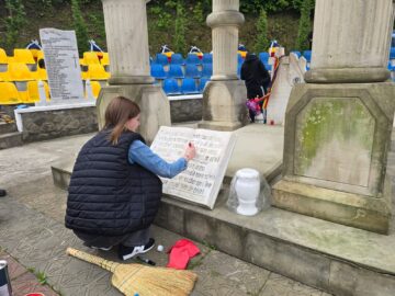 Lucrări de reparații și înfrumusețare la monumentul eroului Grosaru de la Păiseni