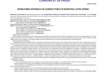 REABILITAREA SISTEMULUI DE ILUMINAT PUBLIC ÎN MUNICIPIUL VATRA DORNEI