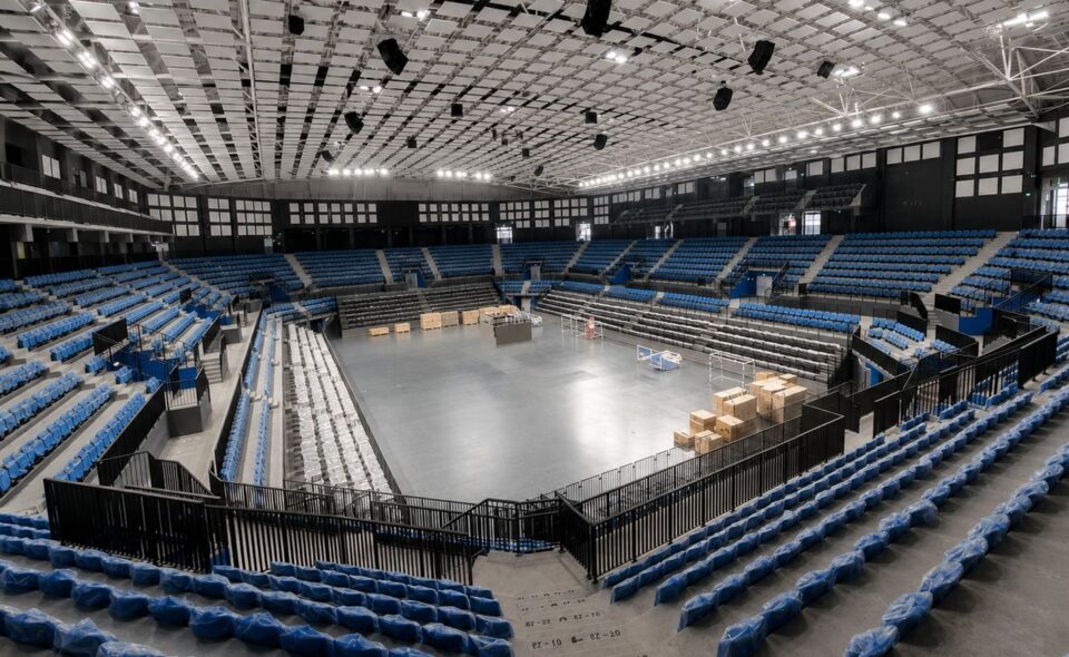 Sala Polivalentă Suceava, cea mai mare investiție de infrastructură sportivă din Moldova, este finalizată în proporție de 99% - foto Agenda Constructiilor