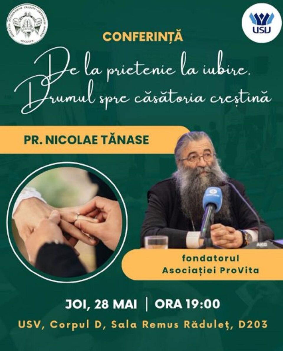 ASCOR Suceava vă invită la o conferință despre iubire, prietenie și drumul spre căsătoria creștină! ASCOR Suceava vă invită la o conferință despre iubire, prietenie și drumul spre căsătoria creștină!