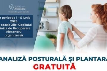 Analiză posturală și plantară gratuită pentru copii cu vârsta între 7 și 16 ani, la Clinica Alexandru, cu ocazia Zilei Copilului Analiză posturală și plantară gratuită pentru copii cu vârsta între 7 și 16 ani, la Clinica Alexandru, cu ocazia Zilei Copilului
