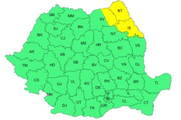 Două zile de cod galben pentru județul Suceava