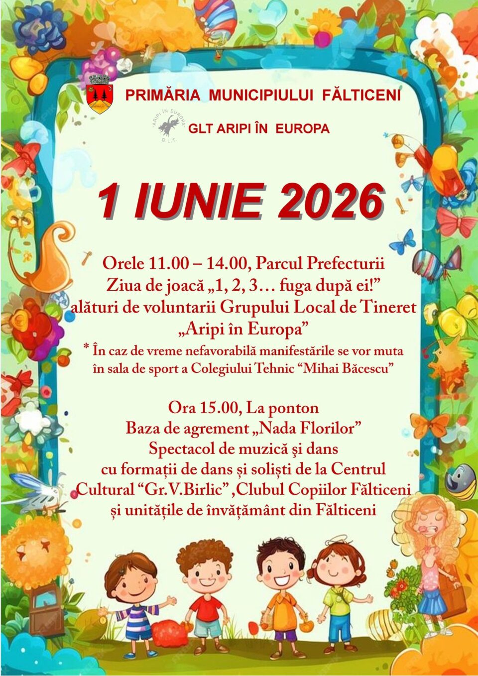 Program variat pentru copii, de 1 Iunie, pregătit de Primăria Fălticeni Program variat pentru copii, de 1 Iunie, pregătit de Primăria Fălticeni