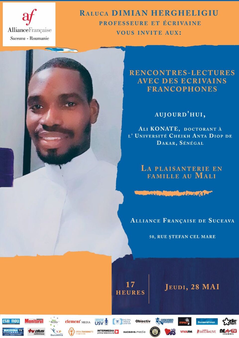 Aspecte culturale şi sociolingvistice specifice unei țări din Africa, Mali, într-o conferință organizată de Alianța Franceză