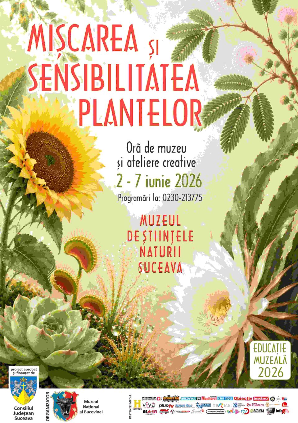 Lecția „Mișcarea și sensibilitatea plantelor”, la Muzeul de Științele Naturii din Suceava
