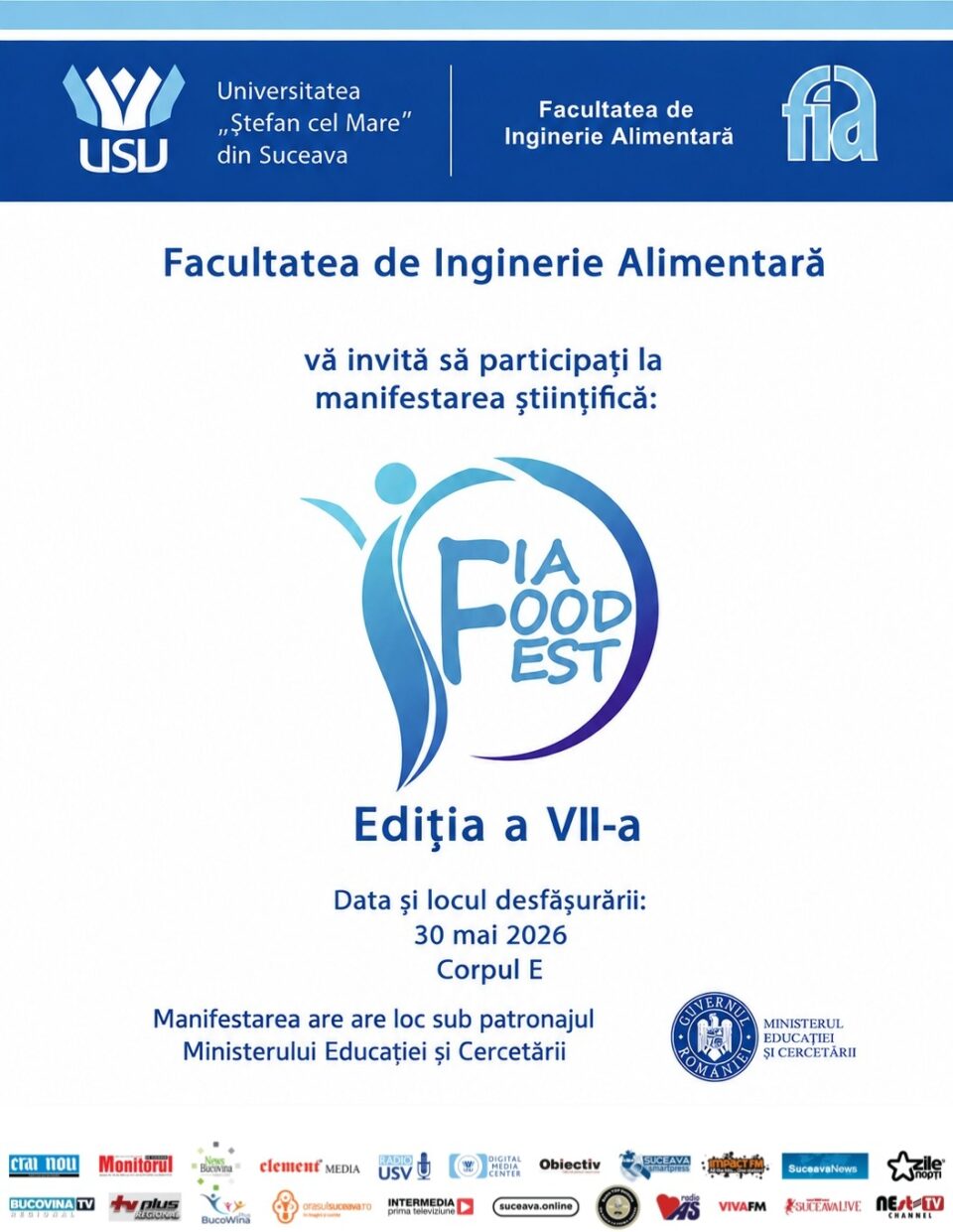 Cea de a VII-a ediție a FIA Food Fest va avea loc sâmbătă la USV Cea de a VII-a ediție a FIA Food Fest va avea loc sâmbătă la USV