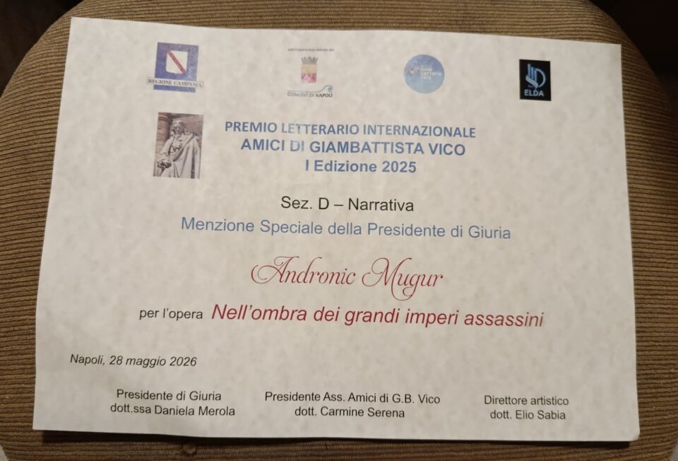 Al doilea premiu internațional de literatură pentru scriitorul bucovinean Mugur Andronic