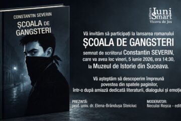 „Școala de Gangsteri”, cel de-al patrulea roman semnat de Constantin Severin va fi lansat vineri, la Muzeul Național al Bucovinei