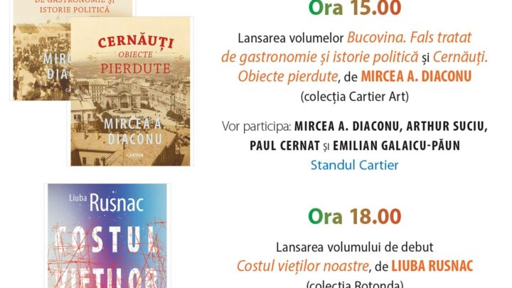 Bucovina și Cernăuțiul interbelic, în prim-plan la Bookfest, prin volumele scriitorului și profesorului Mircea A. Diaconu