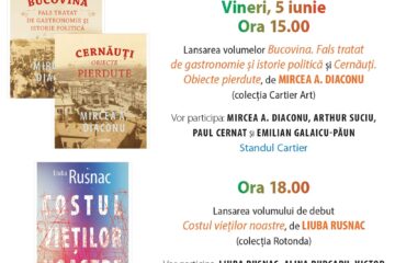 Bucovina și Cernăuțiul interbelic, în prim-plan la Bookfest, prin volumele scriitorului și profesorului Mircea A. Diaconu Bucovina și Cernăuțiul interbelic, în prim-plan la Bookfest, prin volumele scriitorului și profesorului Mircea A. Diaconu