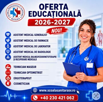 Înscrieri la Școala Postliceală Sanitară de stat. Optometrist, tehnician maseur și ergoterapeut, FĂRĂ TAXĂ, în oferta instituției