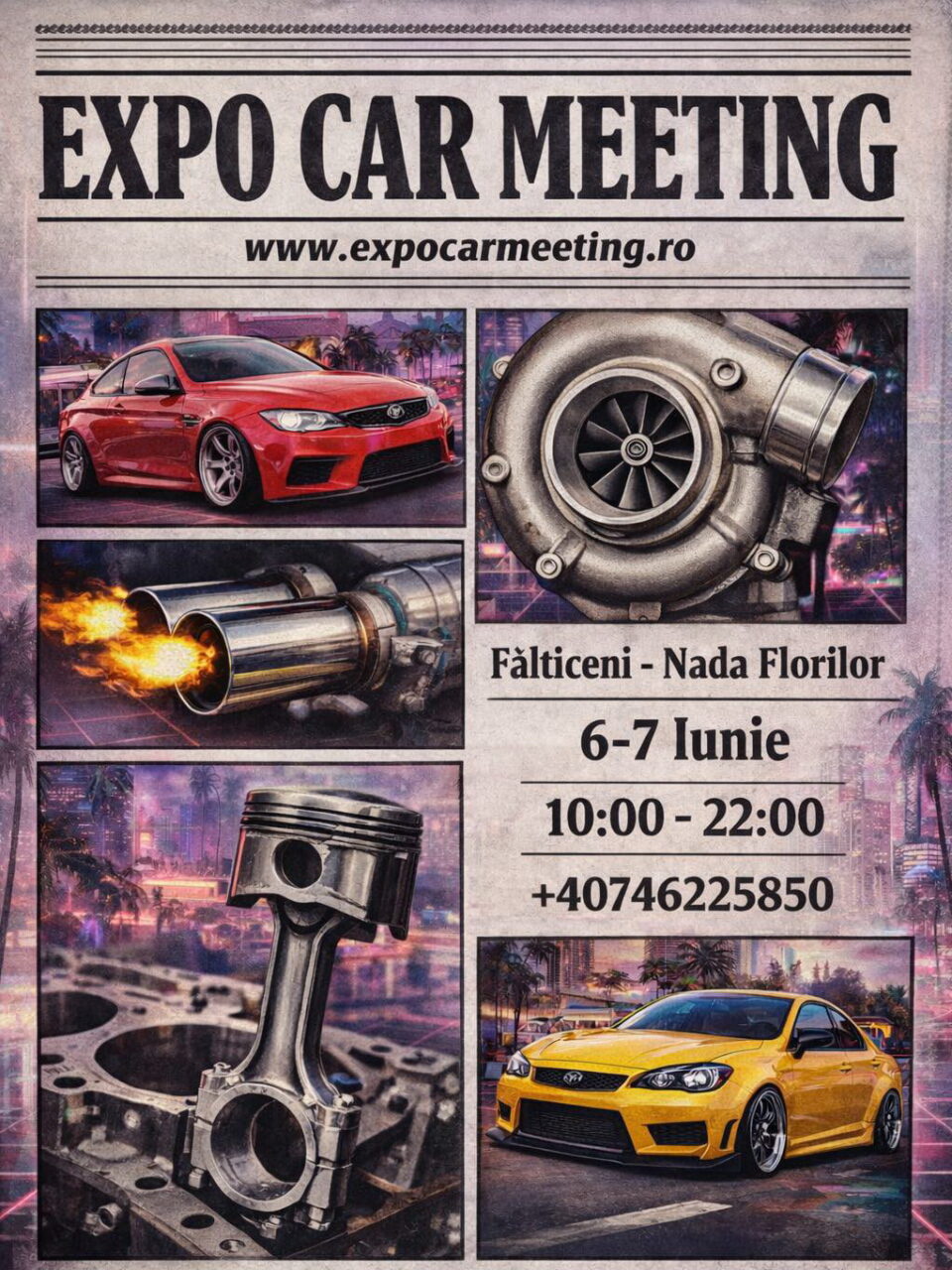Motoare turate și pasiune pentru tuning la „Expo Car Meeting” Fălticeni