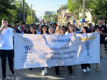 Marșul Absolvenților USV a animat străzile orașului Suceava, în cadrul Festivității de Absolvire a Promoției 2026